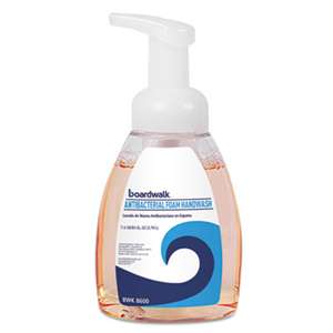 BOARDWALK Antibacterial Foam Hand Soap, Fruity, 7.5oz Pump Bottle, 6/Carton