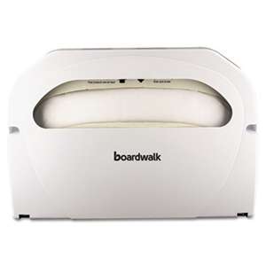 BOARDWALK Wall-Mount Toilet Seat Cover Dispenser, Plastic, White