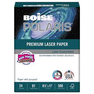CASCADES POLARIS Premium Laser Paper, 97 Bright, 24lb, 8 1/2 x 11, White. 500 Sheets