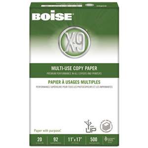 CASCADES X-9 Multi-Use Copy Paper, 92 Bright, 20lb, 11 x 17, White, 2500 Sheets/Carton