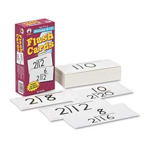 CARSON-DELLOSA PUBLISHING Flash Cards, Division Facts 0-12, 3w x 6h, 93/Pack