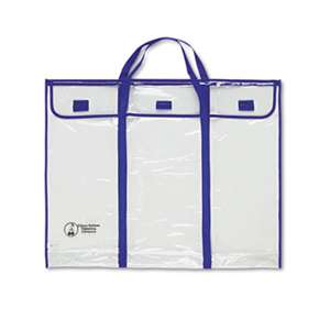 CARSON-DELLOSA PUBLISHING Bulletin Board Storage Bag, Blue/Clear, 30" x 24"