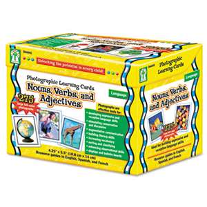 CARSON-DELLOSA PUBLISHING Photographic Learning Cards Boxed Set, Nouns/Verbs/Adjectives, Grades K-12