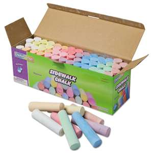 THE CHENILLE KRAFT COMPANY Sidewalk Chalk, 4 x1 Dia. Jumbo Stick, 12 Assorted Colors, 52 Pieces/Each Case