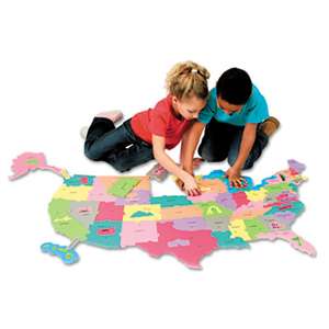 THE CHENILLE KRAFT COMPANY Wonderfoam Giant U.S.A Puzzle Map, 73 Pieces