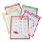C-LINE PRODUCTS, INC Reusable Dry Erase Pockets, 9 x 12, Assorted Neon Colors, 10/Pack
