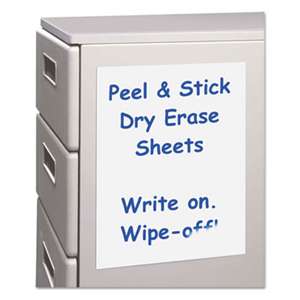 C-LINE PRODUCTS, INC Peel and Stick Dry Erase Sheets, 17 x 24, White, 15 Sheets/Box