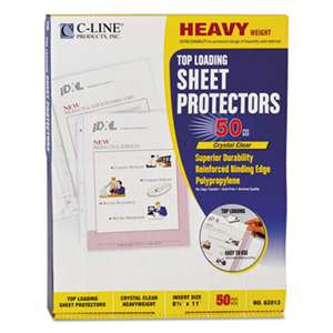 C-LINE PRODUCTS, INC Heavyweight Polypropylene Sheet Protector, Clear, 2", 11 x 8 1/2, 50/BX