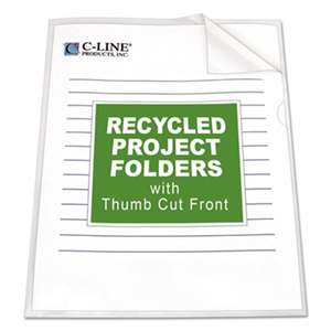 C-LINE PRODUCTS, INC Project Folders, Jacket, Letter, Poly, Clear, 25/Box