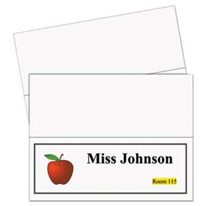 C-LINE PRODUCTS, INC Printer-Ready Name Tent Cards, 11 x 4 1/4, White Cardstock, 50 Letter Sheets/Box