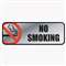 COSCO 098207 Brush Metal Office Sign, No Smoking, 9 x 3, Silver/Red