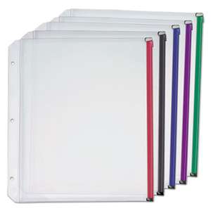 CARDINAL BRANDS INC. Expanding Zipper Binder Pocket, 11 x 8 1/2, Assorted Colors, 5/Pack