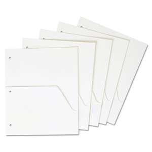 CARDINAL BRANDS INC. Untabbed Ring Binder Double Pocket Dividers, Letter, White, 5/Pack