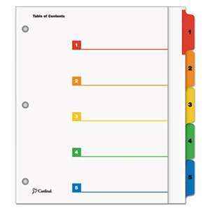 CARDINAL BRANDS INC. OneStep Plus Index System, 5-Tab, Multi-Color