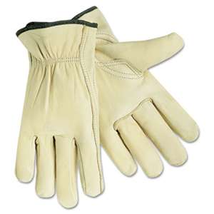 MCR SAFETY Full Leather Cow Grain Gloves, X-Large, 1 Pair