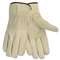 MCR SAFETY Economy Leather Driver Gloves, Large, Beige, Pair