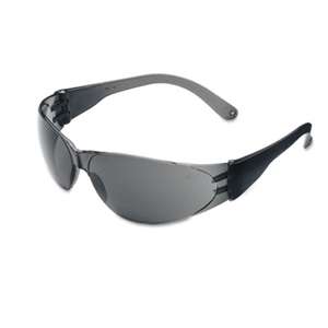 MCR SAFETY Checklite Scratch-Resistant Safety Glasses, Gray Lens