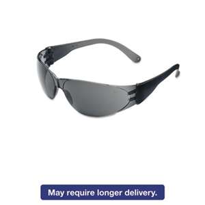 MCR SAFETY Checklite Scratch-Resistant Safety Glasses, Gray Lens