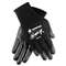 MCR SAFETY Ninja x Bi-Polymer Coated Gloves, Medium, Black, Pair