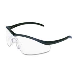 MCR SAFETY Triwear Onyx Frame, Clear AntiFog Lens, Black Cord