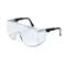 MCR SAFETY Tacoma Wraparound Safety Glasses, Black Frames, Clear Lenses