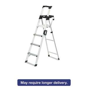 Cosco 2061AABLD Six-Foot Lightweight Aluminum Folding Step Ladder w/Leg Lock & Handle, 300lb