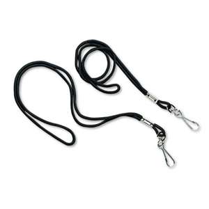 CHAMPION SPORT Lanyard, J-Hook Style, 22" Long, Black, 12/Pack