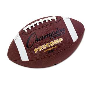 CHAMPION SPORT Pro Composite Football, Official Size, 22", Brown