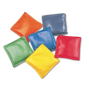 CHAMPION SPORT Bean Bag Set, Vinyl, 4", Assorted Colors, Dozen