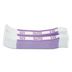 MMF INDUSTRIES Currency Straps, Violet, $2,000 in $20 Bills, 1000 Bands/Pack