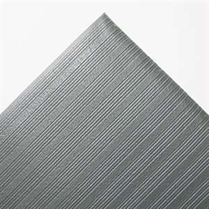 CROWN MATS & MATTING Ribbed Anti-Fatigue Mat, Vinyl, 36 x 60, Gray