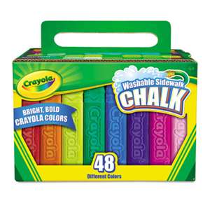 BINNEY & SMITH / CRAYOLA Washable Sidewalk Chalk, 48 Assorted Bright Colors, 48 Sticks/Set