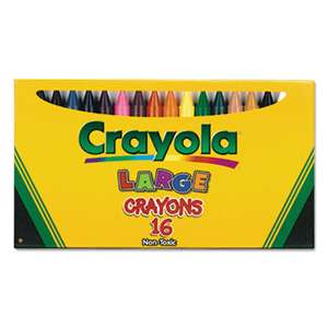 BINNEY & SMITH / CRAYOLA Large Crayons, 16 Colors/Box