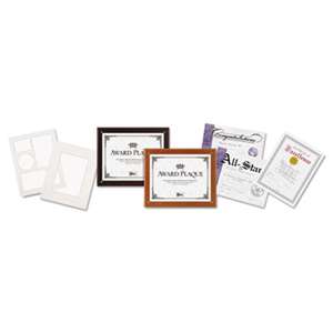 DAX N100MT Plaque-In-An-Instant Kit w/Certs & Mats, Wood/Acrylic Up to 8 1/2 x 11, Mahogany