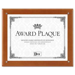 DAX N100WT Plaque-In-An-Instant Kit w/Certs & Mats, Wood/Acrylic, Up to 8 1/2 x 11, Walnut