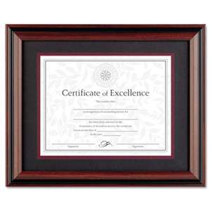 DAX MANUFACTURING INC. Desk/Wall Photo Frame, Plastic, 11 x 14, 8 1/2 x 11, Rosewood/Black