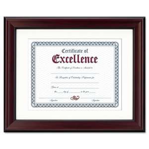 DAX N3246S1T Rosewood Document Frame, Wall-Mount, Plastic, 11 x 14, 8 1/2 x 11