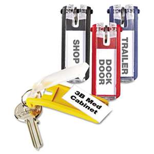 DURABLE OFFICE PRODUCTS CORP. Key Tags for Locking Key Cabinets, Plastic, 1 1/8 x 2 3/4, Assorted, 24/Pack