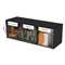 DEFLECTO CORPORATION Tilt Bin Plastic Storage System, 3 Bins, 23 5/8 x 7 3/4 x 9 1/2, Black