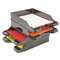deflecto 63904 Docutray Multi-Directional Stacking Tray Set, Two Tier, Polystyrene, Black