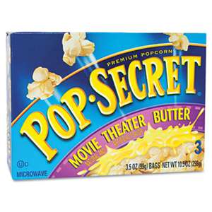 DIAMOND FOODS Microwave Popcorn, Movie Theater Butter, 3.5oz Bags, 3/Box