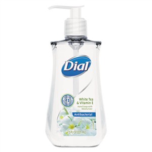 DIAL PROFESSIONAL Antimicrobial Liquid Soap, 7 1/2 oz Pump Bottle, White Tea