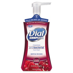 DIAL PROFESSIONAL Antibacterial Foaming Hand Wash, Power Berries, 7.5 oz Pump Bottle