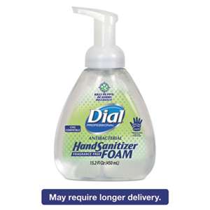 DIAL PROFESSIONAL Antibacterial Foaming Hand Sanitizer, 15.2 oz Pump Bottle