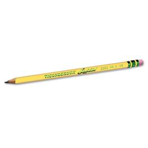 DIXON TICONDEROGA CO. Ticonderoga Laddie Woodcase Pencil w/ Eraser, HB #2, Yellow, Dozen