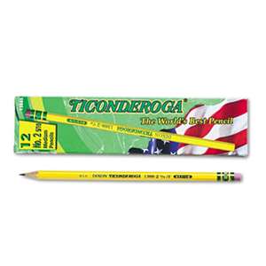 DIXON TICONDEROGA CO. Woodcase Pencil, F #2.5, Yellow, Dozen