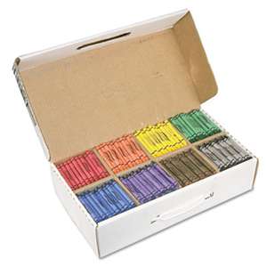 DIXON TICONDEROGA CO. Crayons Made with Soy, 100 Each of 8 Colors, 800/Carton