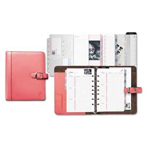 DAYTIMER'S INC. Pink Ribbon Loose-Leaf Organizer Starter Set, 5 1/2 x 8 1/2, Pink/White