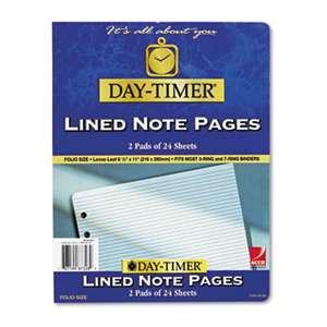 DAYTIMER'S INC. Lined Pages, 8 1/2 x 11