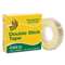 SHURTECH Permanent Double-Stick Tape, 1/2" x 900", 1" Core, Clear